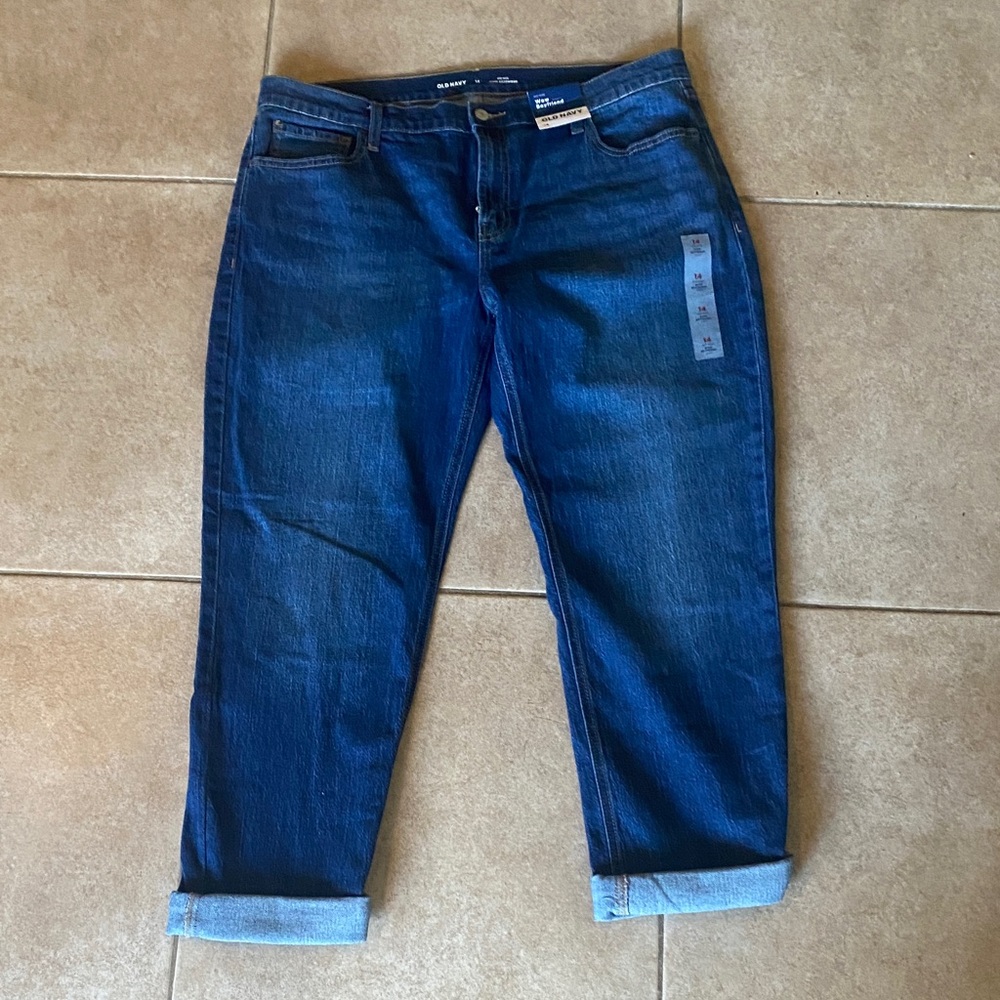 Old Navy Dark Blue Boyfriend Jeans